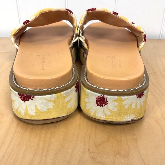 Anthropologie Farylrobin Women's Floral Daisy‎ Summer Slide Sandals Size 9 - Picture 6 of 8